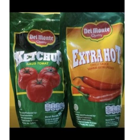 Jual Saos Tomat Dan Saos Sambal Extra Hot Delmonte Kemasan 1kg Shopee Indonesia