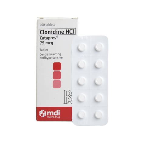 Catapress Catapres Clonidine Mcg 1 Tablet Prescription Required