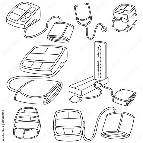 vector set of blood pressure monitor Stock Vector | Adobe Stock