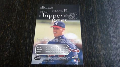 Skybox Thunder Chipper Jones Mint Condition Ebay