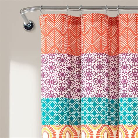 Bohemian Stripe Shower Curtain Lush Decor Lushdecor