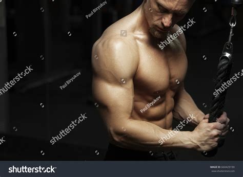 Male Fitness Model Naked Torso Posing Stock Photo 660429190 Shutterstock