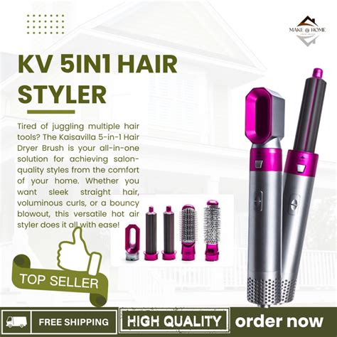 In Hair Dryer Brush Hot Air Styler Straightener Curler Comb