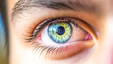 blue  green eyes staring close  portrait  young women generated