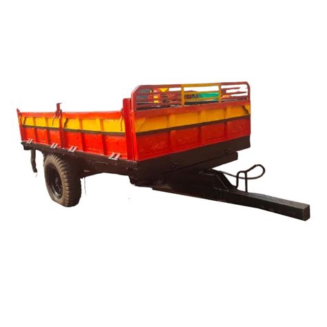 Mild Steel 10x6 Feet Hydraulic Tractor Trolley For Agriculture At