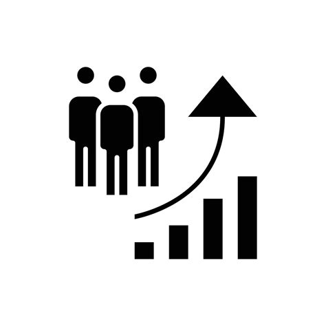 Population growth icon. Simple solid style. Increase social development, economic evolution