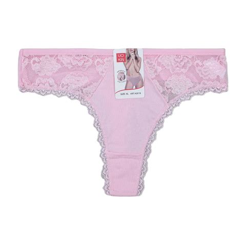 Uokin Womens Cotton Bikini Brief Underwear Multipacks Low Rise Sexy Lace Thong Panties For Women