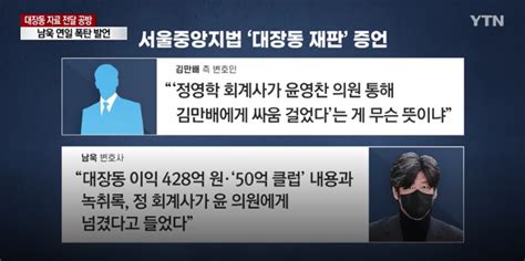 대장동 개발 비리 남욱 이낙연 측 윤영찬에 대장동 자료 넘겼다 들어 뉴스프리존