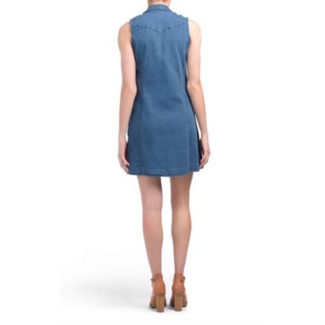 Sharagano Dresses Sharagano Denim Style Zip Front Dress Poshmark