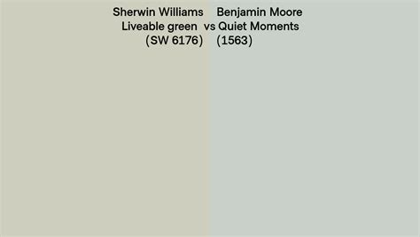 Sherwin Williams Liveable Green SW 6176 Vs Benjamin Moore Quiet