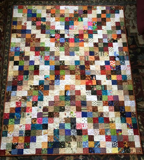 Crazy Quilt Squares With Seven Decades Of Fabric Scraps Heritage Quilt