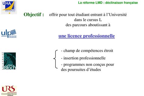 Ppt La R Forme Lmd Licence Master Doctorat Une Nouvelle