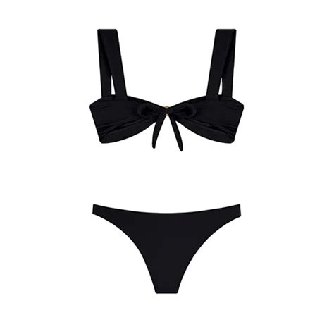 Shikoo Swimwear Siyah Laura Askılı Bikini Takımı hipicon