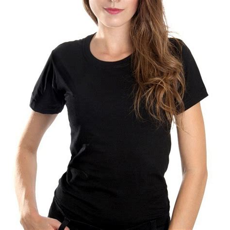 Camiseta Babylook Feminina B Sica Preto Lisa Algod O Vesttuario