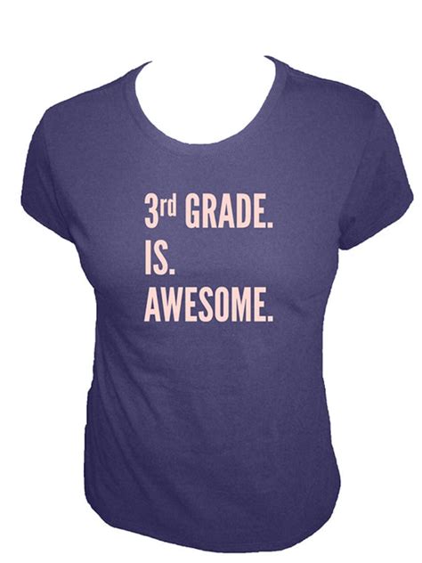 Teacher Shirt Third Grade Is Awesome 3rd Grade Teacher Etsy