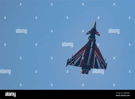 Raf Eurofighter Typhoon Displaying At Blackpool Air Show 2022 Stock