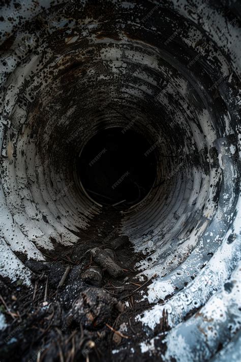 Premium Photo Large Dark Drain Pipe Interior