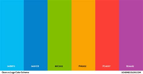 Ozon.ru Logo Colors - Brands and Logos - SchemeColor.com