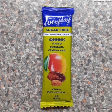 Батончик Everyday Фруктово-ореховый Финик, манго, миндаль, семена чиа ...
