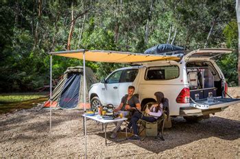 4wd car with camping gear