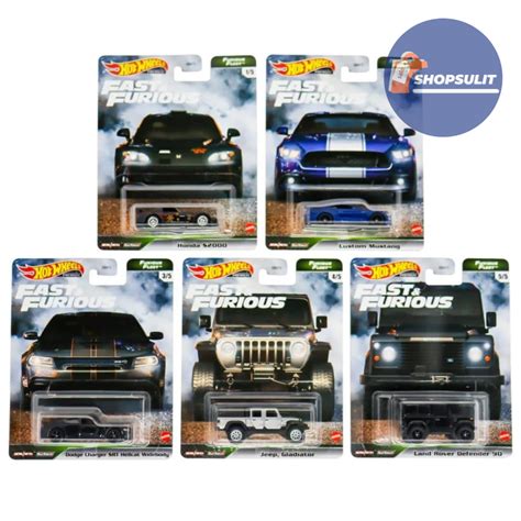 Hot Wheels Premium Fast Furious Fleet Set Jeep Land Rover Dodge Charger Mustang Honda