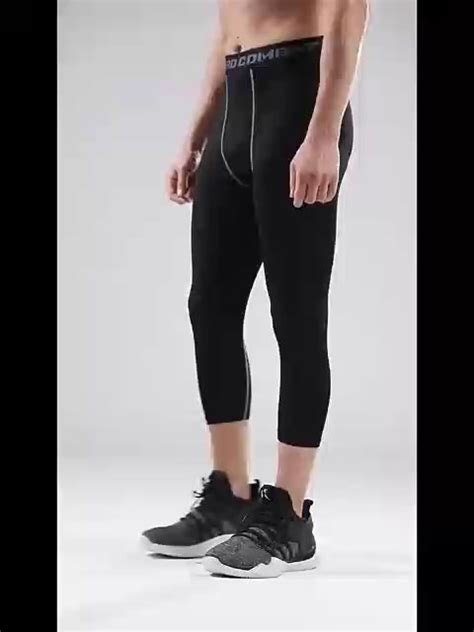 Compression Base Layer Tight Shorts Sport 3 4 Cropped Pant Leggings Gym