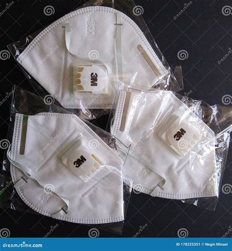 3M Respirator Filtered Masks for COVID19 Editorial Photo - Image of