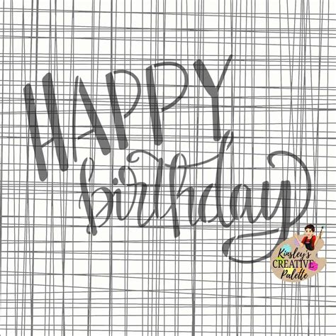 Printable Happy Birthday Stencil