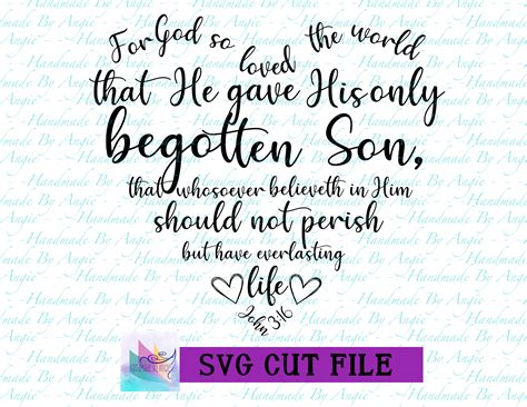 For God so Loved the World He Gave His Only Begotten Son - Etsy