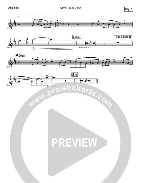 Loyal Alto Sax Sheet Music Pdf Lauren Daigle Praisecharts