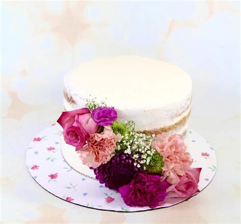 Semi Naked Cake Decorated Cake By Soods Cakesdecor