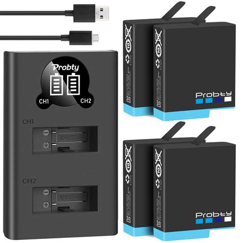 Original Probty For Gopro Hero Pack Battery Slot Charger Kit