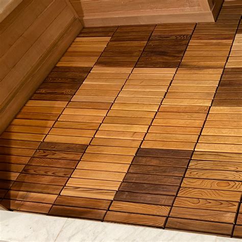 Cedar Flooring Tile Snap Together Superior Saunas