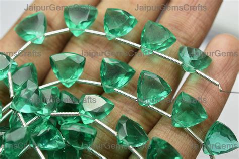 5 Match Pair Emerald Green Hydro Quartz Side Drilled Faceted Etsy