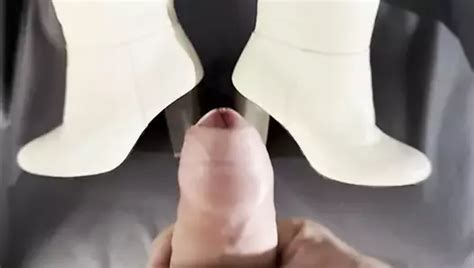 Here I Fuck And Squirt Horny On My Wife S Very Exclusive High Brown Lace Up Leather Boots Gay