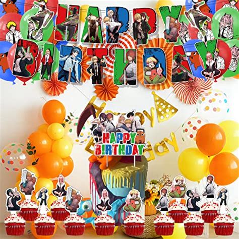 Chainsaw Man Party Supplies Chainsaw Man Birthday Party Decoration