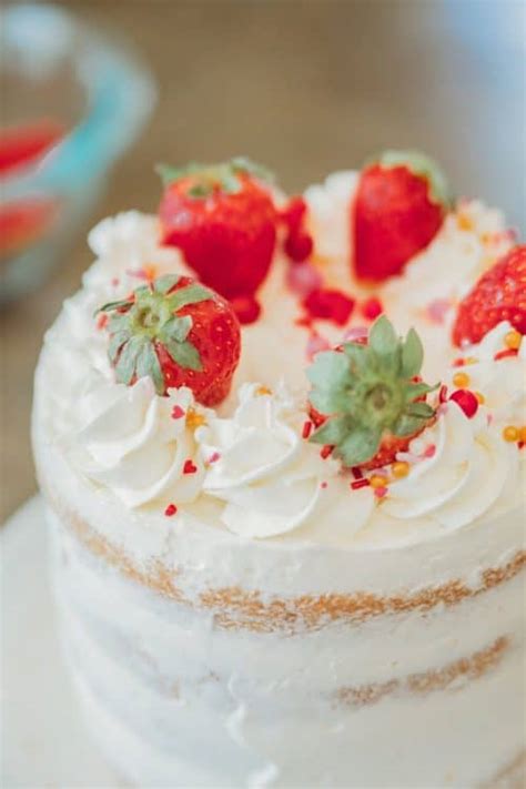 Strawberry Naked Cake With Rose Buttercream A Classic Twist