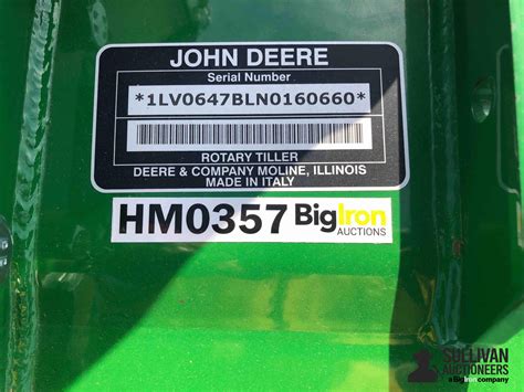 2022 John Deere 647 Unused 47 3 Pt Tiller Bigiron Auctions
