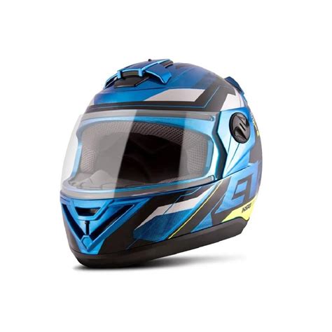 Capacete Liberty Evolution G Evo Azul E Amarelo Brilhante Tam