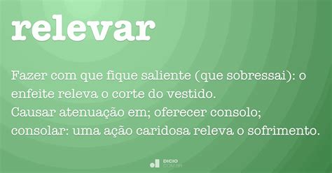 O Que Significa Releva - Relevar - Dicio, Dicionário Online de Português