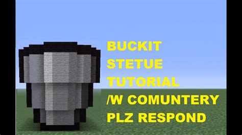 Minecraft 360 How To Make A 3D Bucket Statue YouTube