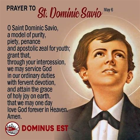 Dominusestph On Instagram St Dominic Savio Pray For Us May 6