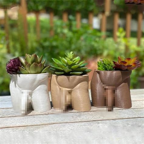 David Concrete Male Body Planter Pot Naked Body Bud Vase Concrete Pot Gift Handmade