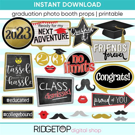 Class Of 2023 Photo Booth Props Printable