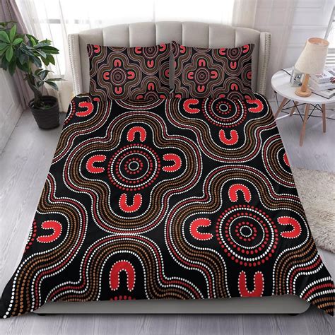 Fegrin Australia Aboriginal Bedding Set Indigenous Symbol Dot