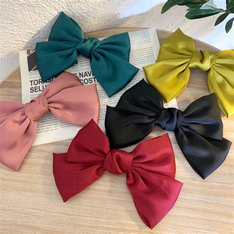 Jual Korea Small Bow Floral Long Ribbon Hairpin Headband Rear Hairpin