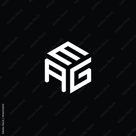 AGM letter logo design. AGM letter in polygon shape. MAG Creative three ...