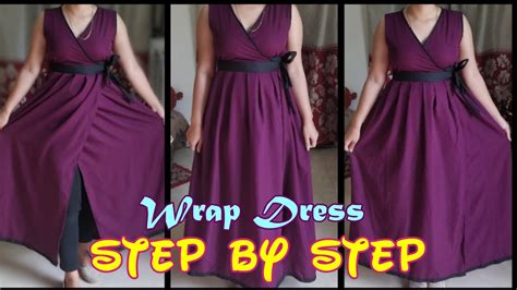 Wrap Dress Tutorial Easy Step By Step Tutorial English Subtitles