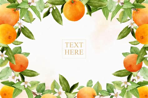 Premium Vector Hand Drawn Orange Border And Frame Background Design