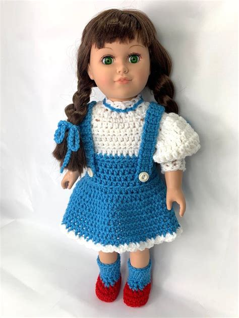 18 Doll Dorothy Crochet Pattern Doll Clothes Pattern Etsy Australia